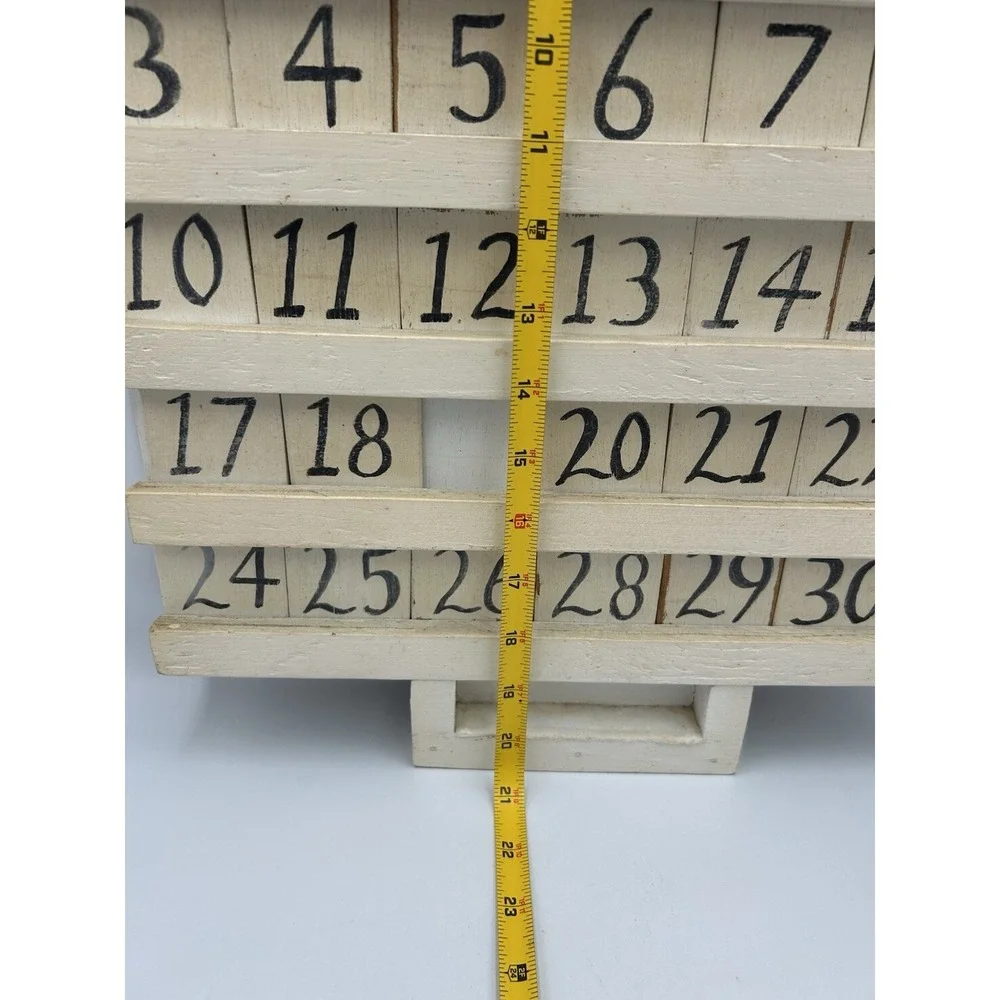 Vintage Goose Country Wooden Wood Perpetual Calendar Cottage Core Incomplete